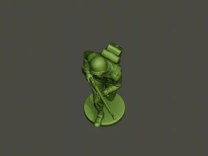 american soldier ww2 run a1 3D Print Model