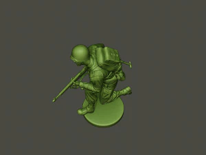 american soldier ww2 run a1 3D Print Model