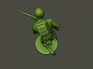 american soldier ww2 run a1 3D 프린트 모델