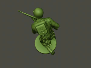 american soldier ww2 run a1 3D Print Model