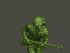 american soldier ww2 run a1 3D Print Model