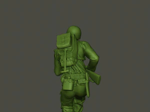 american soldier ww2 run a1 3D Print Model