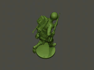 american soldier ww2 run a1 3D Print Model