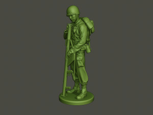 american soldier ww2 looking bazooka a4 Modèles 3D en vedette
