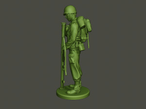 american soldier ww2 looking bazooka a4 Modèles 3D en vedette