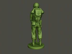 american soldier ww2 looking bazooka a4 Modèles 3D en vedette