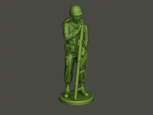 american soldier ww2 looking bazooka a4 Modèles 3D en vedette