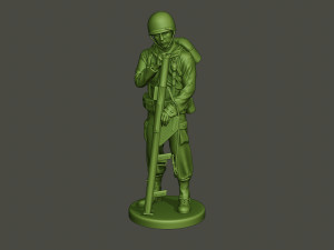 american soldier ww2 looking bazooka a4 Modèles 3D en vedette