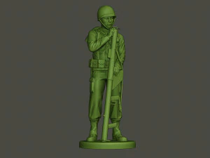 american soldier ww2 looking bazooka a4 3D Print Model
