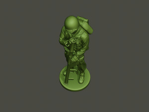american soldier ww2 looking bazooka a4 Modèles 3D en vedette