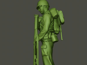 american soldier ww2 looking bazooka a4 Modèles 3D en vedette
