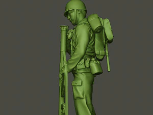 american soldier ww2 looking bazooka a4 3D Print Model