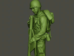 american soldier ww2 looking bazooka a4 3D Print Model