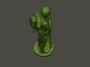american soldier ww2 looking bazooka a4 Modèles 3D en vedette