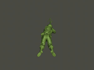 american soldier ww2 shoot lying down a3 Modèles 3D en vedette