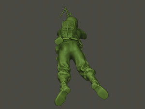 american soldier ww2 shoot lying down a3 Modèles 3D en vedette