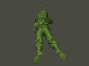 american soldier ww2 shoot lying down a3 3D Print Model