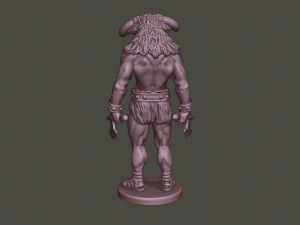 minotaur warrior stand3 two axes 3D Print Model