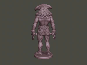 minotaur warrior stand3 two axes 3D Print Model