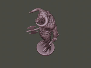 minotaur warrior stand3 two axes 3D Print Model