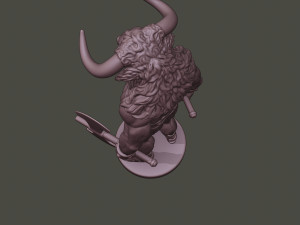 minotaur warrior stand3 two axes 3D Print Model