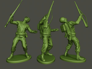 american soldier ww2 shooted a1 3D 프린트 모델