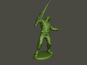 american soldier ww2 shooted a1 Modello di stampa 3D