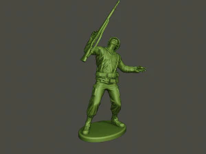 american soldier ww2 shooted a1 3D Print Model