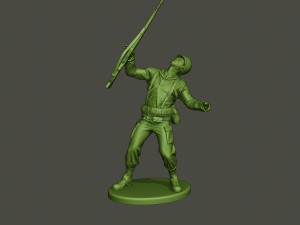 american soldier ww2 shooted a1 Modello di stampa 3D