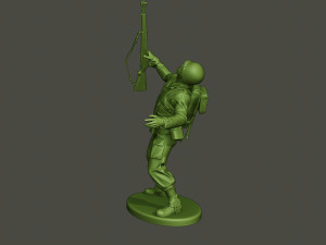 american soldier ww2 shooted a1 Modello di stampa 3D