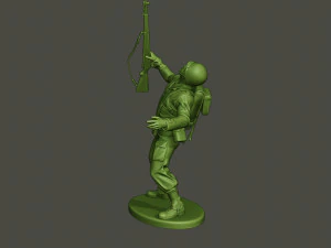 american soldier ww2 shooted a1 3D Print Model