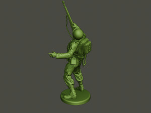 american soldier ww2 shooted a1 Modello di stampa 3D