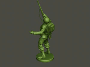american soldier ww2 shooted a1 3D Print Model