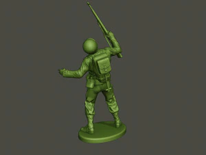 american soldier ww2 shooted a1 3D Print Model
