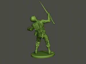 american soldier ww2 shooted a1 Modello di stampa 3D