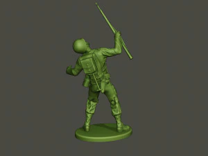 american soldier ww2 shooted a1 3D Print Model