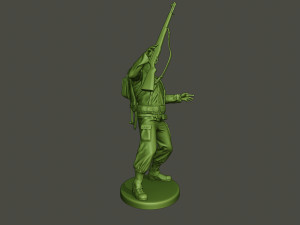 american soldier ww2 shooted a1 Modello di stampa 3D