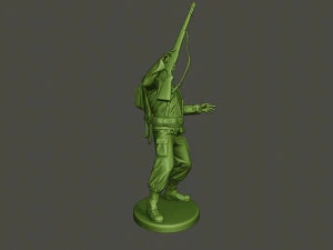 american soldier ww2 shooted a1 3D Print Model