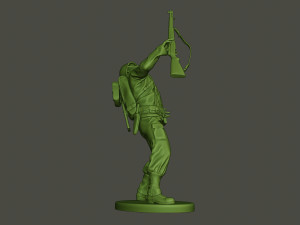 american soldier ww2 shooted a1 Modello di stampa 3D