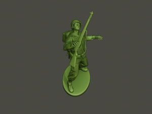 american soldier ww2 shooted a1 Modello di stampa 3D