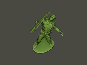 american soldier ww2 shooted a1 Modello di stampa 3D