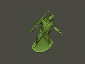 american soldier ww2 shooted a1 3D Print Model