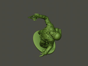 american soldier ww2 shooted a1 Modello di stampa 3D