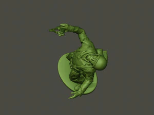 american soldier ww2 shooted a1 3D Print Model