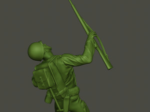 american soldier ww2 shooted a1 Modello di stampa 3D