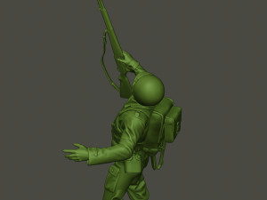 american soldier ww2 shooted a1 Modello di stampa 3D