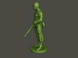 soldado americano ww2 stand guardia a5 Modelo de impresión 3D