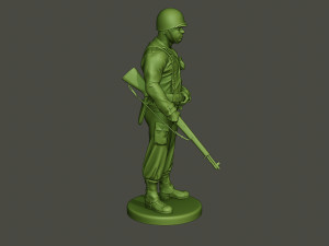 american soldier ww2 stand guard a5 3D 프린트 모델