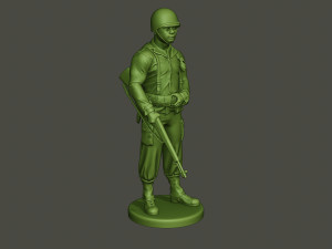 american soldier ww2 stand guard a5 3D 프린트 모델