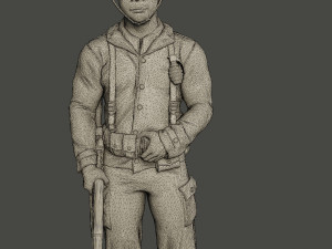 american soldier ww2 stand guard a5 3D 프린트 모델